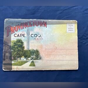 Vintage Souvenir Postcard Folder Provincetown Cape Cod Massachusetts Unused